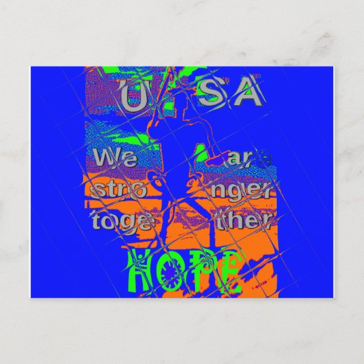 USA Hope: samen sterker patriottisch design Briefkaart (Voorkant)