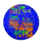 USA Hope: samen sterker patriottisch design Dartbord (Voorkant)