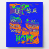 USA Hope: samen sterker patriottisch design Fotoplaat (Voorkant)