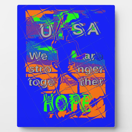 USA Hope: samen sterker patriottisch design Fotoplaat (Voorkant)