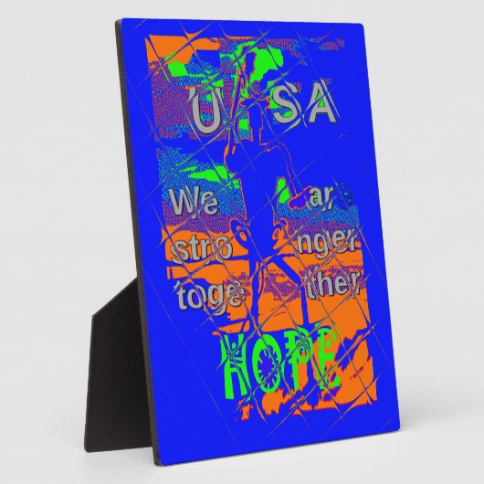 USA Hope: samen sterker patriottisch design Fotoplaat (Zijkant)