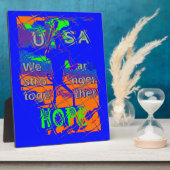 USA Hope: samen sterker patriottisch design Fotoplaat (Zijkant)