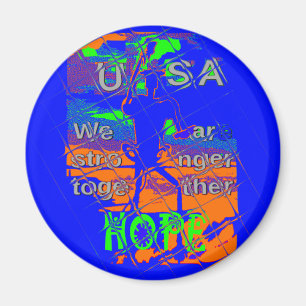 USA Hope: samen sterker patriottisch design Magneet
