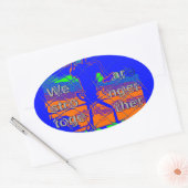 USA Hope: samen sterker patriottisch design Ovale Sticker (Envelop)