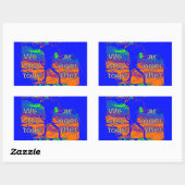 USA Hope: samen sterker patriottisch design Rechthoekige Sticker (Vel)