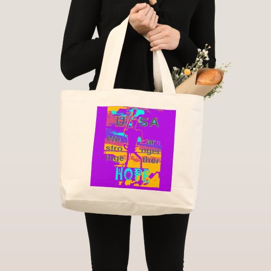 USA Hope: We zijn samen sterker Grote Tote Bag (Voorkant (product))
