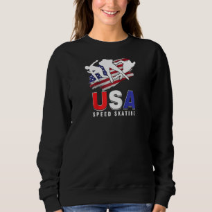 Usa Ice Schaats Skaters Speed Figuur Skater Trui