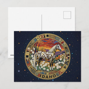 USA Idaho staatssymbolen Briefkaart