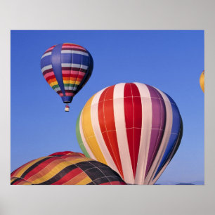 USA, Idaho, Teton Valley. Kleurrijke warme lucht Poster