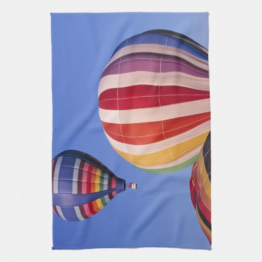 USA, Idaho, Teton Valley. Kleurrijke warme lucht Theedoek (Verticaal)