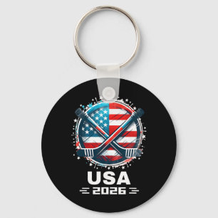 USA IJshockeyliefhebbers 2026 IJshockeyfans Cadeau Sleutelhanger