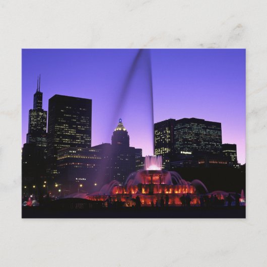 USA, IL, Chicago. Buckingham Fountain in Grant Briefkaart (Voorkant)
