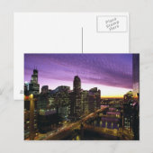 USA, IL, Chicago. Chicago skyline en rivier Briefkaart (Voorkant / Achterkant)