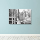 USA, IL, Chicago, Loop van Hotel Canvas Afdruk (Insitu (Houten vloer))
