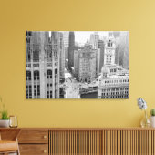 USA, IL, Chicago, Loop van Hotel Canvas Afdruk (Insitu (Woonkamer))