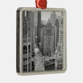 USA, IL, Chicago, Loop van Hotel Metalen Ornament (Rechts)