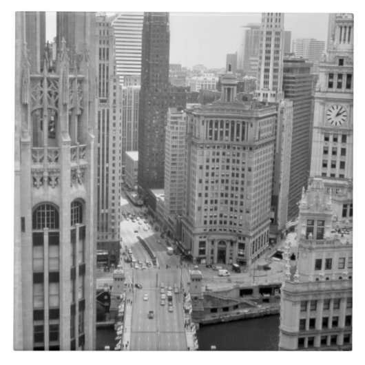 USA, IL, Chicago, Loop van Hotel Tegeltje (Voorkant)