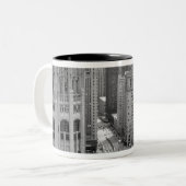USA, IL, Chicago, Loop van Hotel Tweekleurige Koffiemok (Voorkant links)