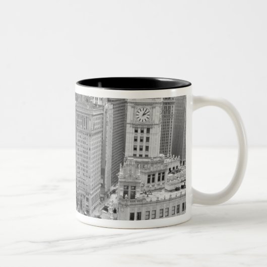 USA, IL, Chicago, Loop van Hotel Tweekleurige Koffiemok (Rechts)