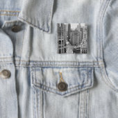 USA, IL, Chicago, Loop van Hotel Vierkante Button 5,1 Cm (In situ)