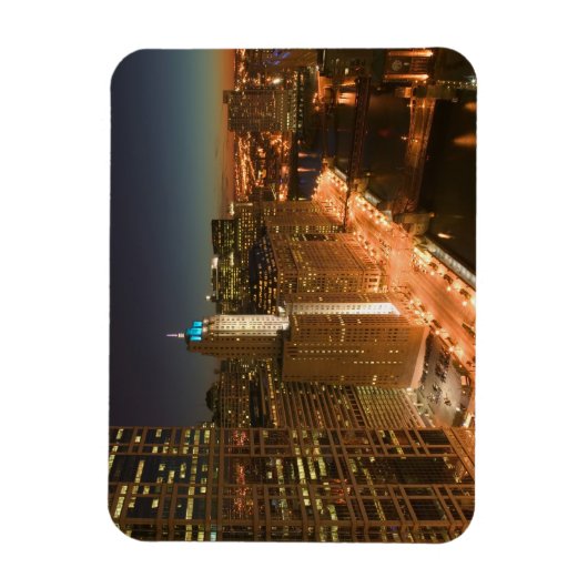 USA, Illinois, Chicago: The Loop: Buildings Magneet (Verticaal)
