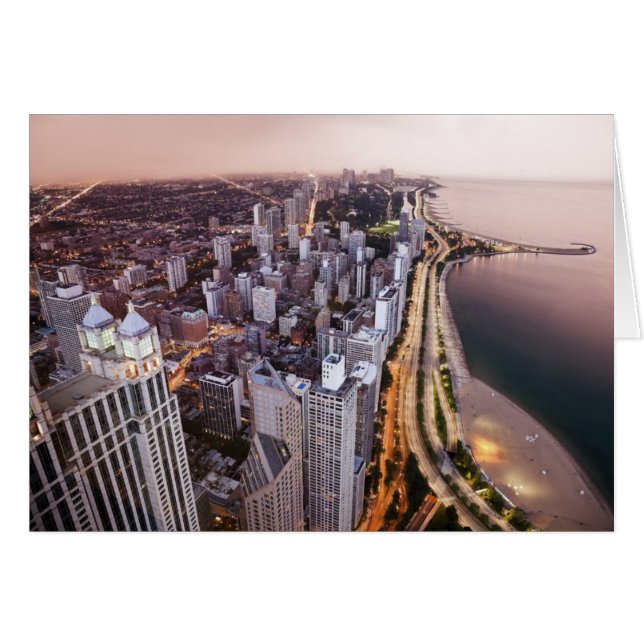 USA, Illinois, Chicago, uitzicht van het meer van  (Voorkant Horizontaal)
