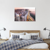 USA, Illinois, Chicago, uitzicht van het meer van Canvas Afdruk (Insitu (Slaapkamer))