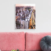 USA, Illinois, Chicago, uitzicht van het meer van Canvas Afdruk (Insitu (Woonkamer))
