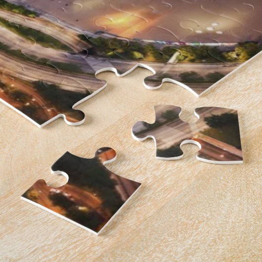 USA, Illinois, Chicago, uitzicht van het meer van  Legpuzzel (Zijkant)