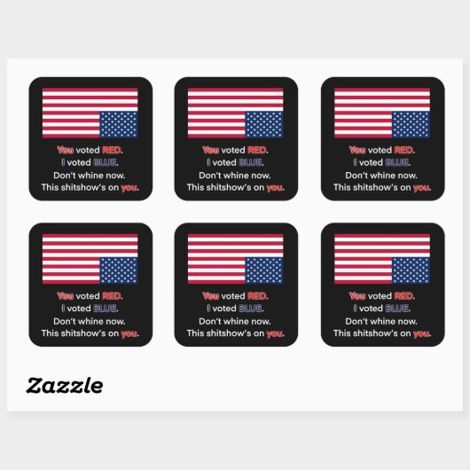 USA in Distress Vierkante Sticker (Vel)