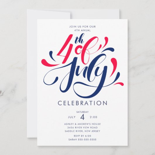 USA Independence Bash Kaart (Voorkant)