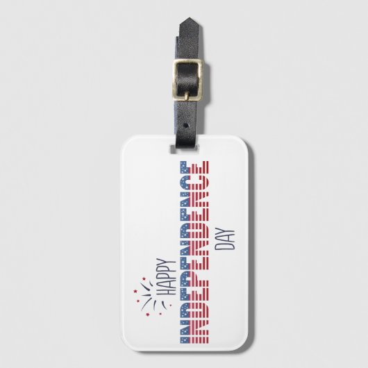 USA Independence Day Bagagelabel (Voorkant (verticaal))