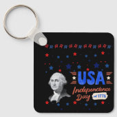 USA Independence Day black Sleutelhanger (Voorkant)