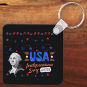 USA Independence Day black Sleutelhanger (Achterkant)