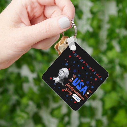 USA Independence Day black Sleutelhanger (Hand)
