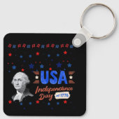 USA Independence Day black Sleutelhanger (Achterkant)