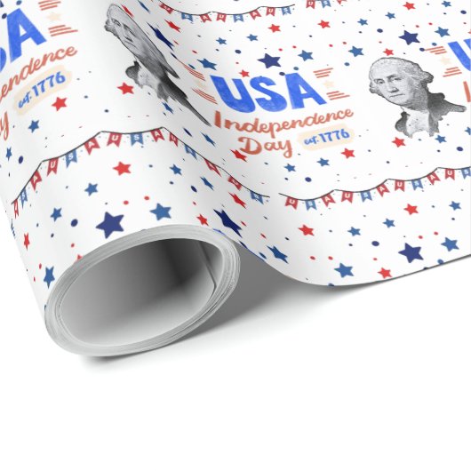 USA Independence Day Cadeaupapier (Rol Hoek)