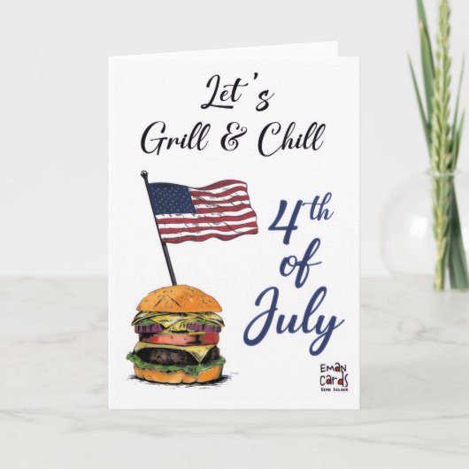 USA Independence Day - Chill Kaart (Voorkant)
