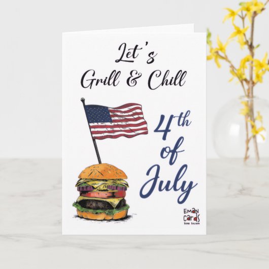 USA Independence Day - Chill Kaart (Gele Bloem)