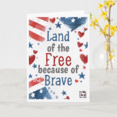 USA Independence Day - Freedom Kaart (Gele Bloem)