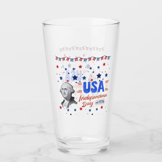 USA Independence Day Glas (Achterkant)