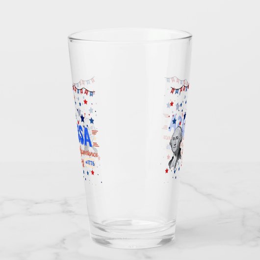 USA Independence Day Glas (Links)