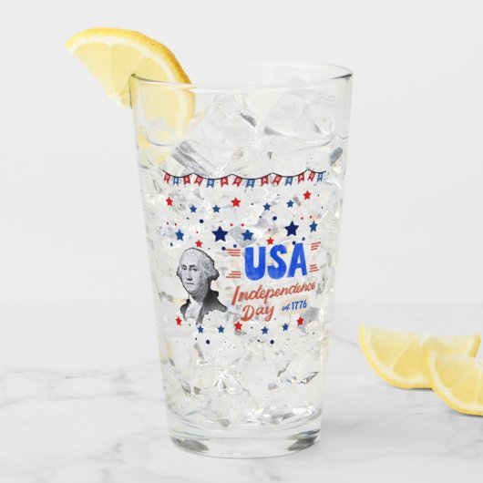 USA Independence Day Glas (Voorkant ijs)