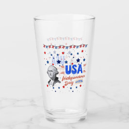 USA Independence Day Glas