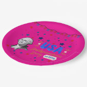 USA Independence Day hot pink Papieren Bordje (Gekanteld)