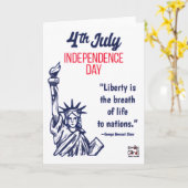 USA Independence Day - Liberty Kaart (Gele Bloem)