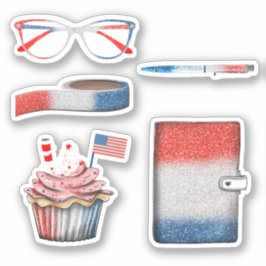 USA Independence Day Planner sticker set