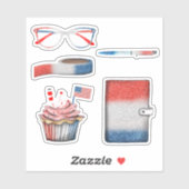 USA Independence Day Planner sticker set (Vel)