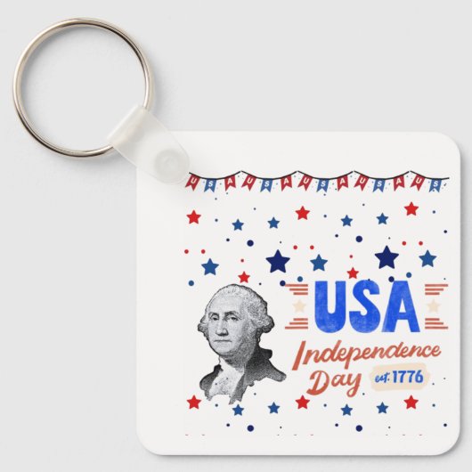USA Independence Day Sleutelhanger (Voorkant)