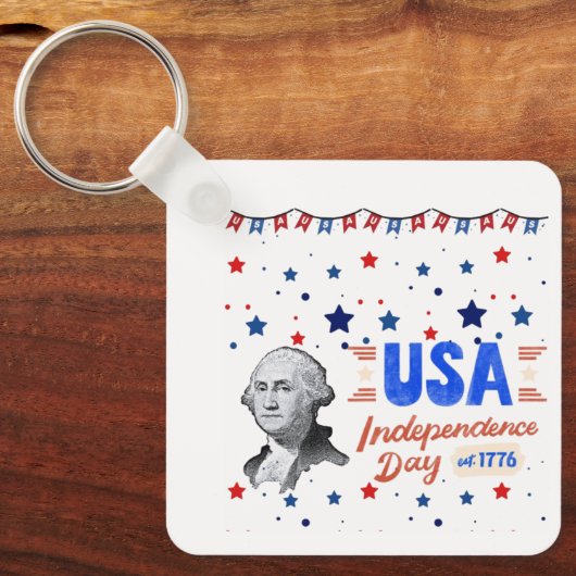 USA Independence Day Sleutelhanger (Voorkant)